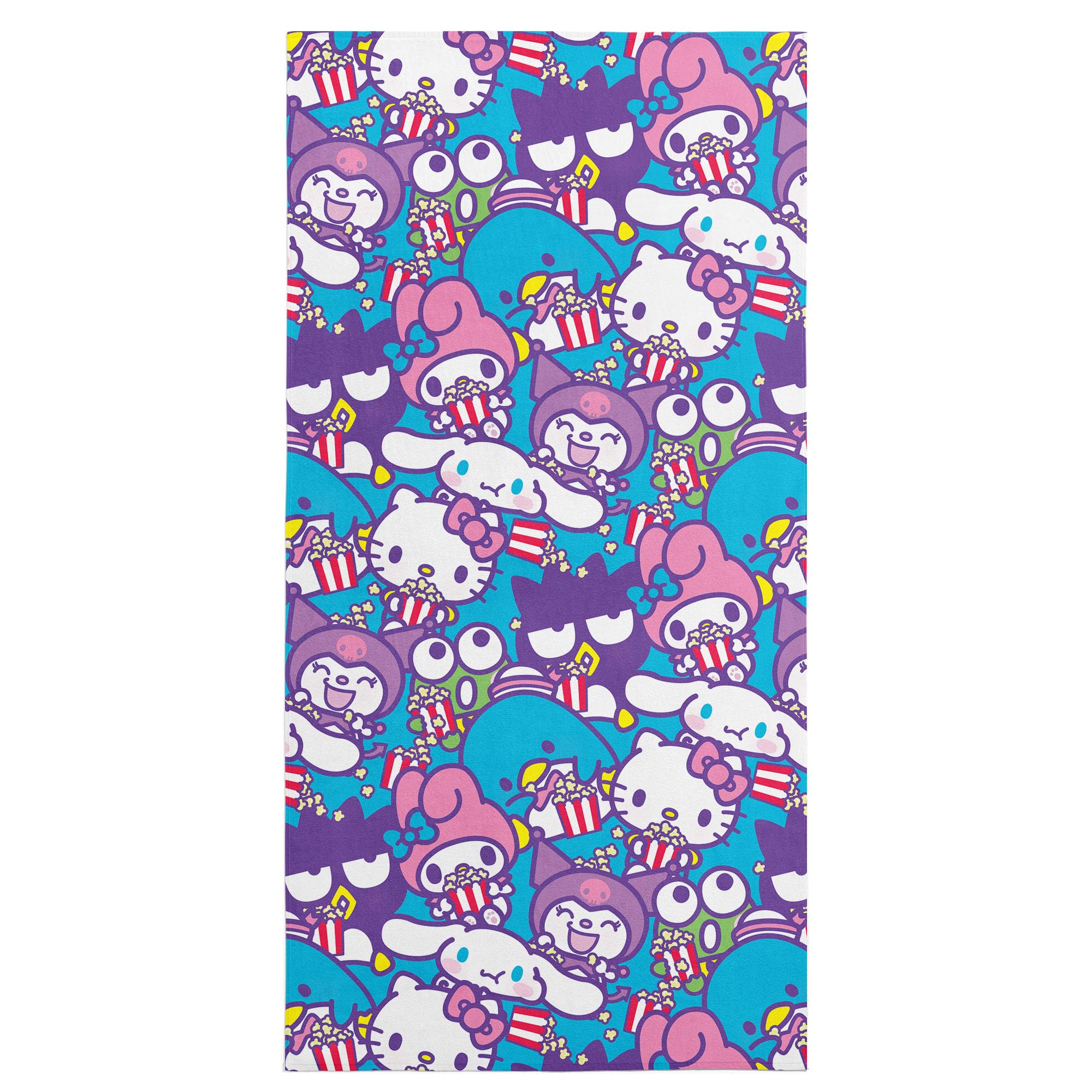 Northwest Hello Kitty Microfiber Beach Towel, 30" x 60", Popcorn Party