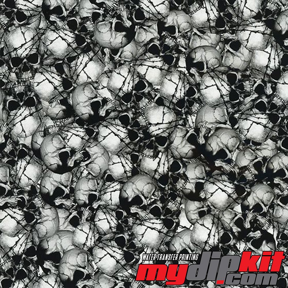 Water Transfer Printing Film - Hydrographic Film - Hydro Dipping- Wired Skulls - DD-938-A