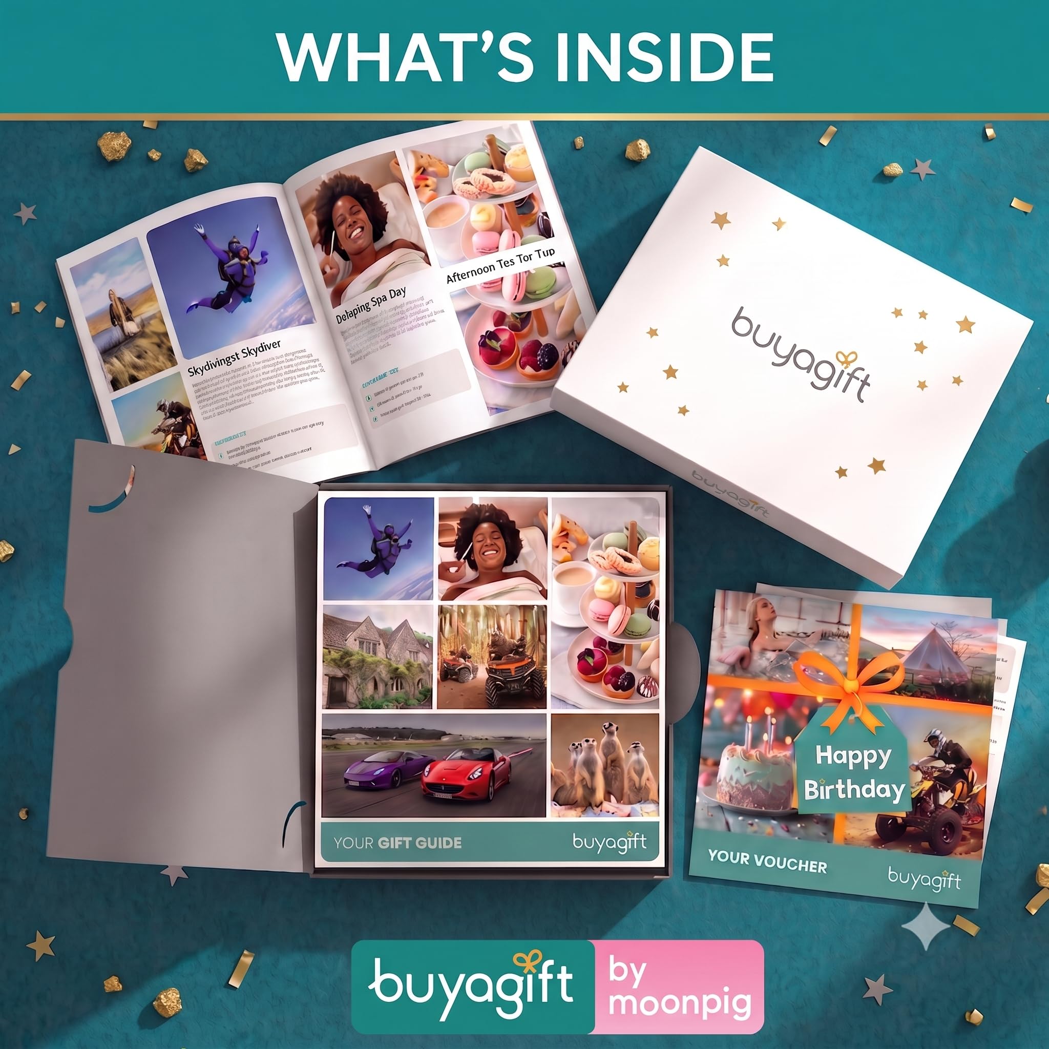 Buyagift Geburtstagsgeschenk-Box – über 1.500 Erlebnisse für ein oder zwei Personen.