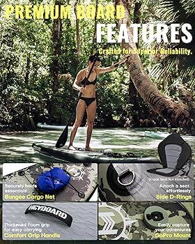 HEYBOARD Inflatable Stand Up Paddle Board 10'6