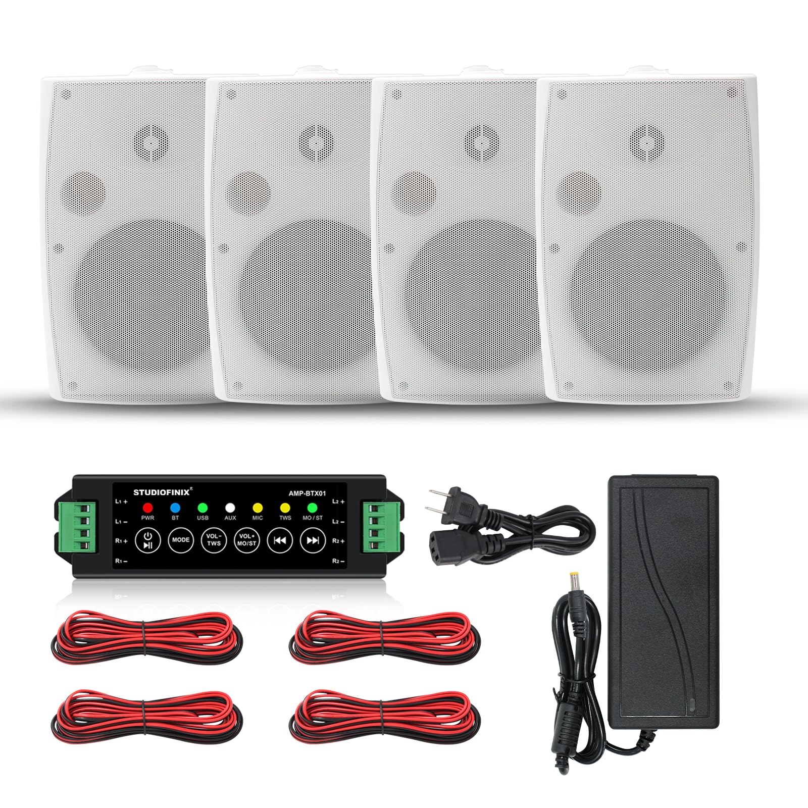 STUDIOFINIX Altoparlanti compatibili con altoparlanti da 5,25 pollici 600 watt per interni ed