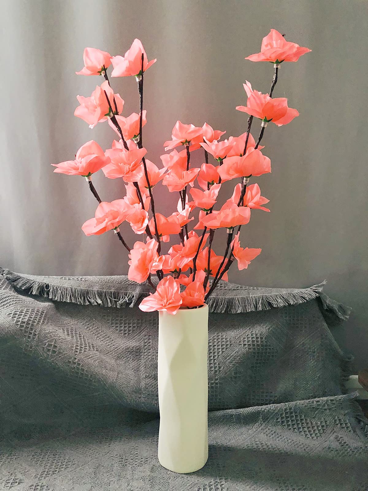 Riaxuebiy Artificial Daffodil Flower Branches Lights, 2 Pack Narcissus Twig Lamp Battery Powered for Flower Art Vase Decoration - Image 3