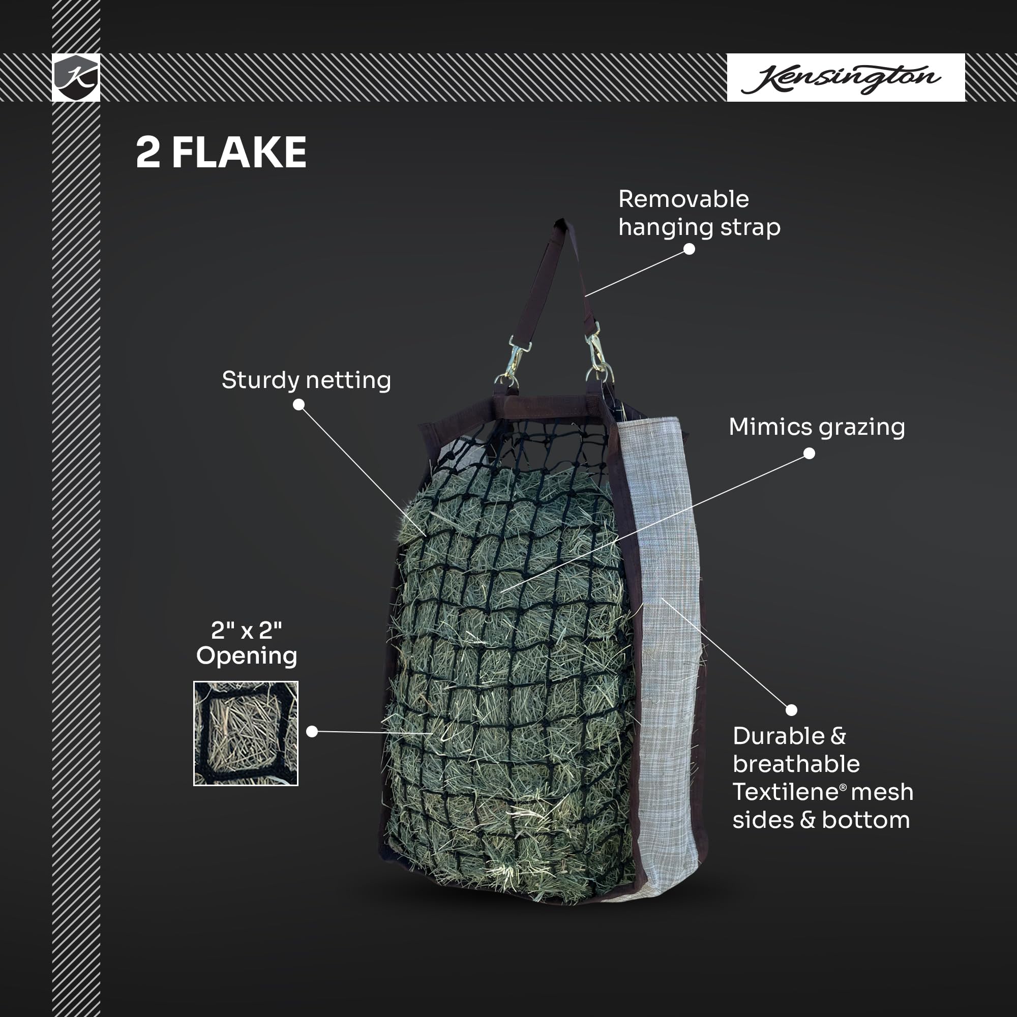 Kensington Slow Feed Hay Bag 2 Flake Lavender Mint