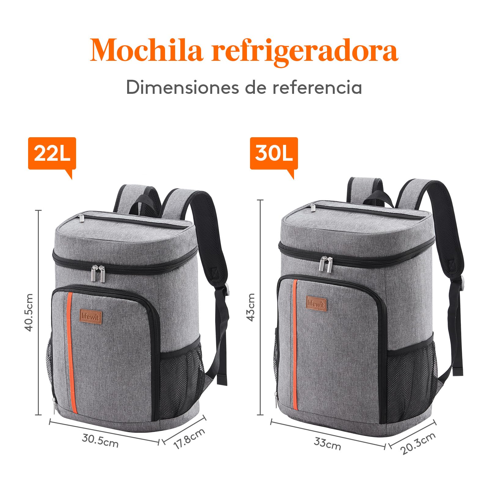 Lifewit Mochila Nevera, Mochila Isotérmica Resistente al Agua, Ligera y Hermética, Bolsa Neveras Estanca para Hombre, Mujer, Adulto, Trabajo, Picnic, Playa, Camping, Viajes