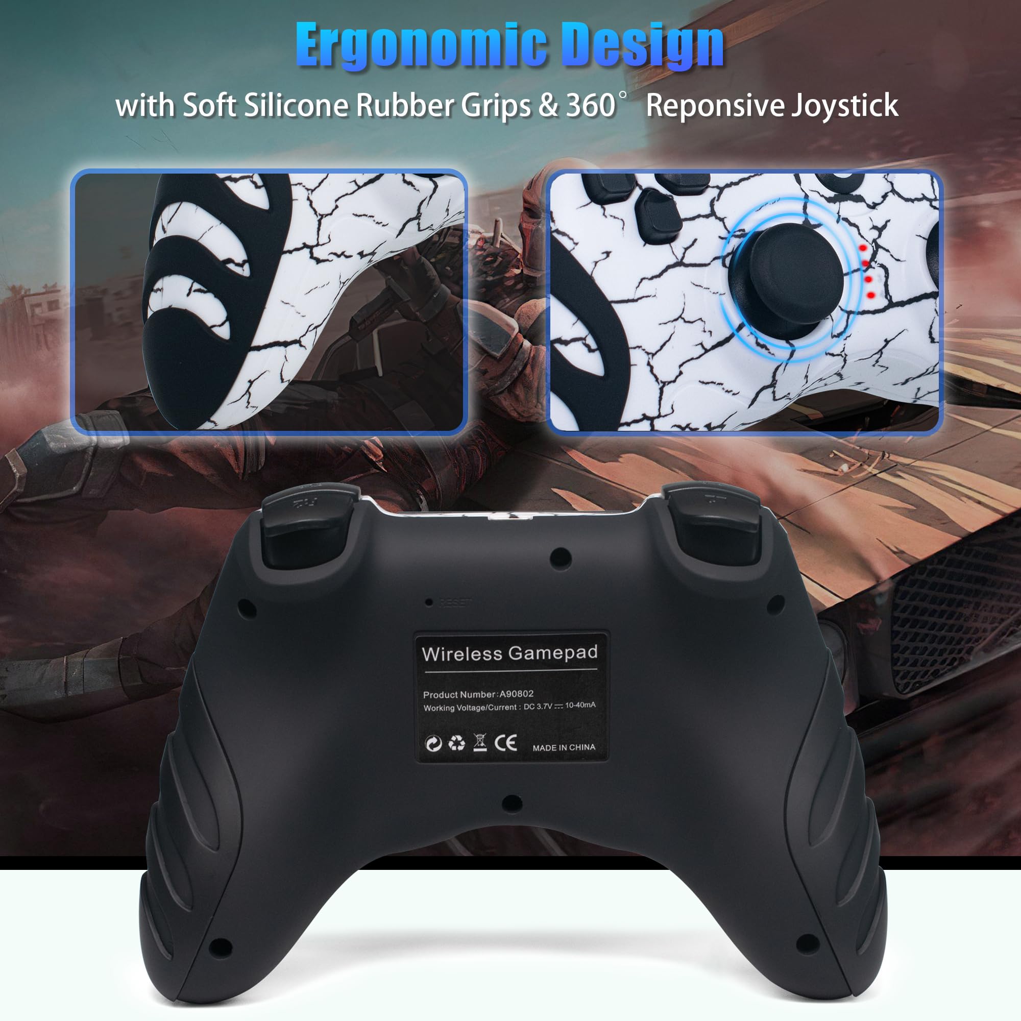 Controller Wireless Per PC E PS3 - Gamepad Con Joystick Hall Effect E Doppia Vibrazione