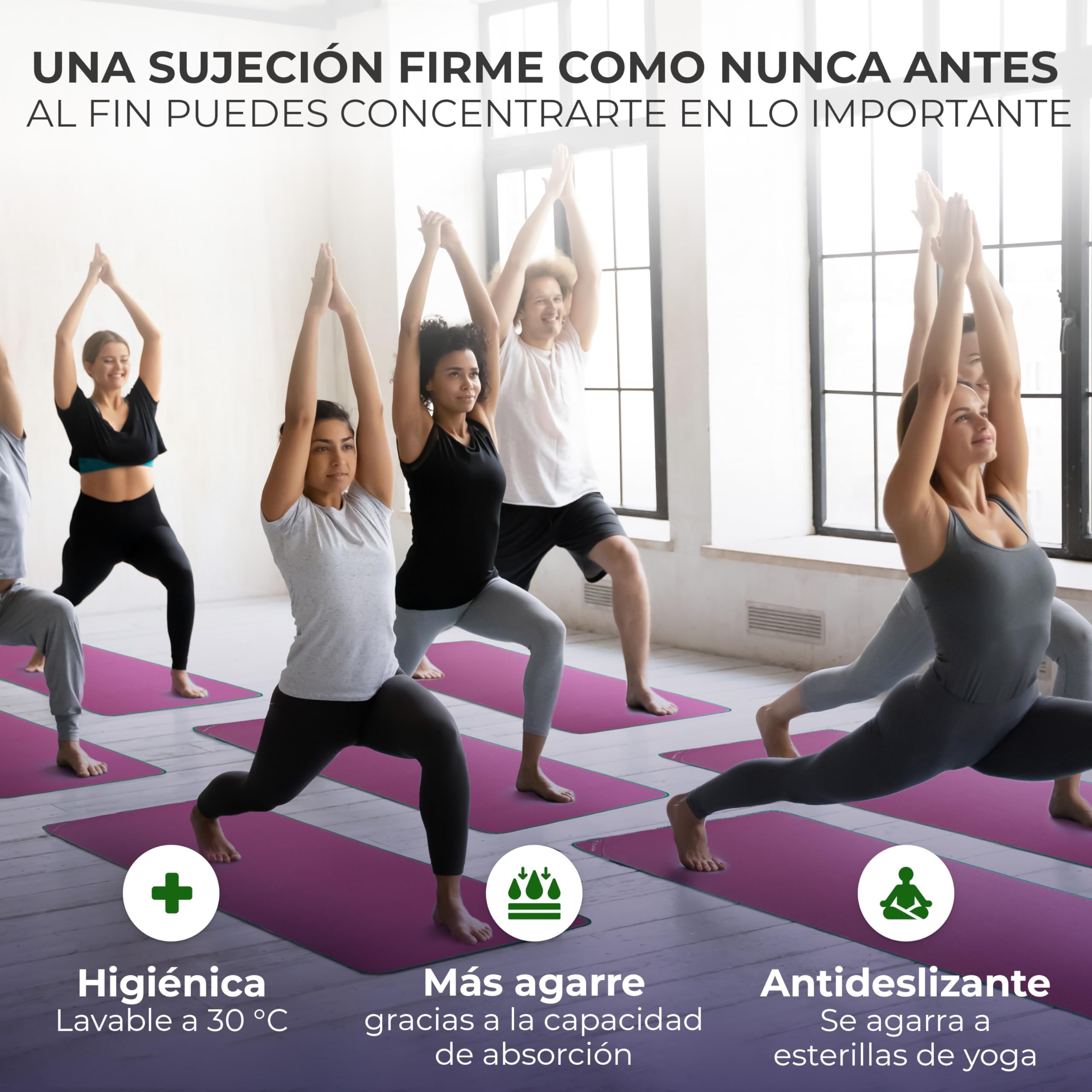 Toalla De Yoga Antideslizante De Microfibra - 63x183 Cm, Con Bolsa De Transporte, Ideal Para Pilates, Hot Yoga Y Gimnasio