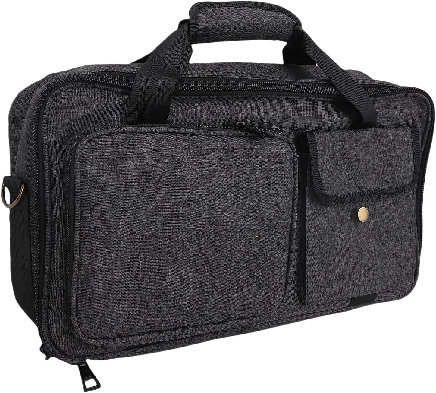 Effects Pedal Carrying Bag, 10mm Padding Multi Pockets Guitar Effects Pedal Case with Adjustable Strap and Water Proof Fabric, for Boss Line 6 (M)