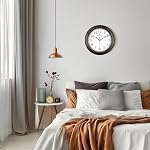 Lafocuse 12 Inch Silent Non Ticking Farmhouse Bronze Wall Clocks for Home Decor, Vintage Kitchen Clock for Living Room, Battery Operated Horloge Murale Decorative Classic Wall Clock for Bedroom Office