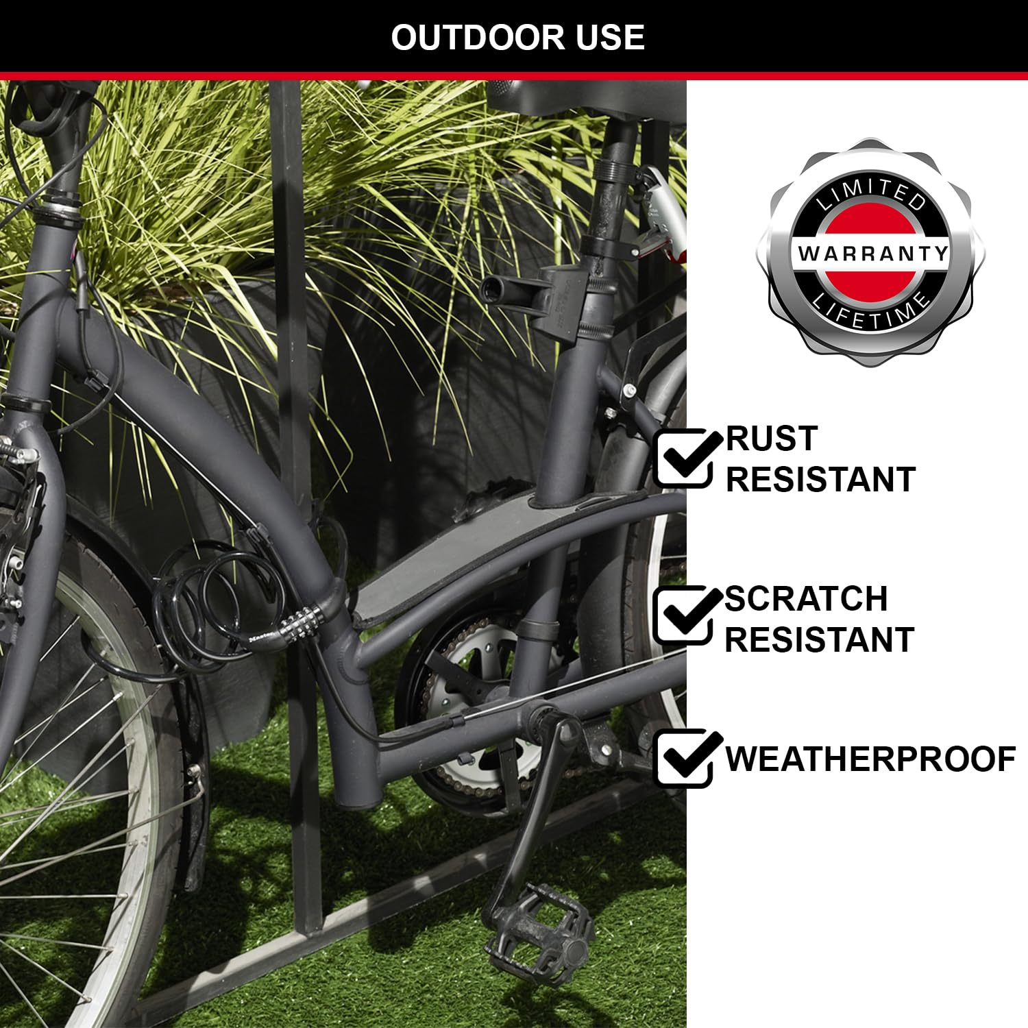 Catena In Acciaio Con Lucchetto Per Bicicletta Con Combinazione Di 19x900mm 86293194