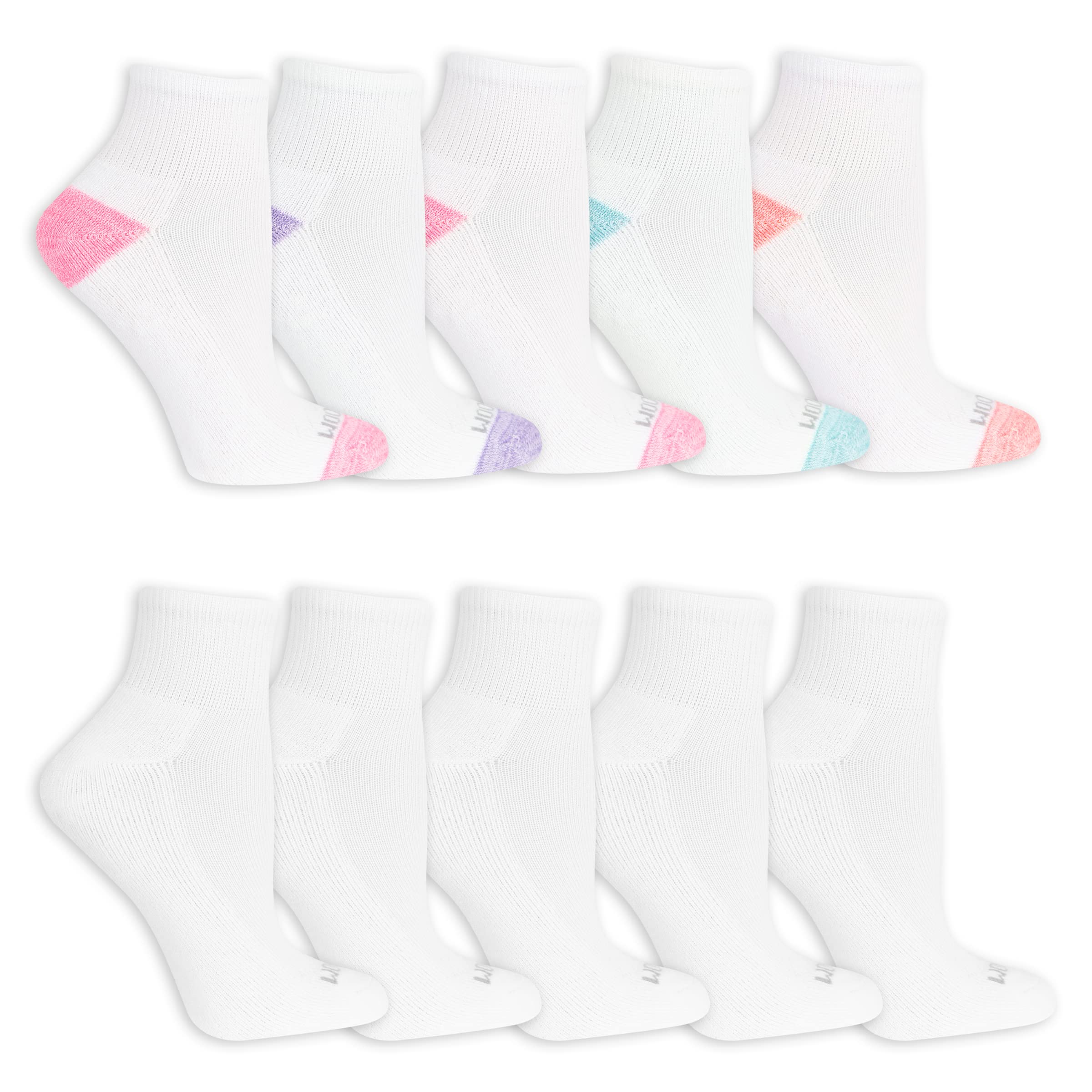 Fruit of the Loom Women's Everyday Active Sport Ankle Socks (10 Pack)