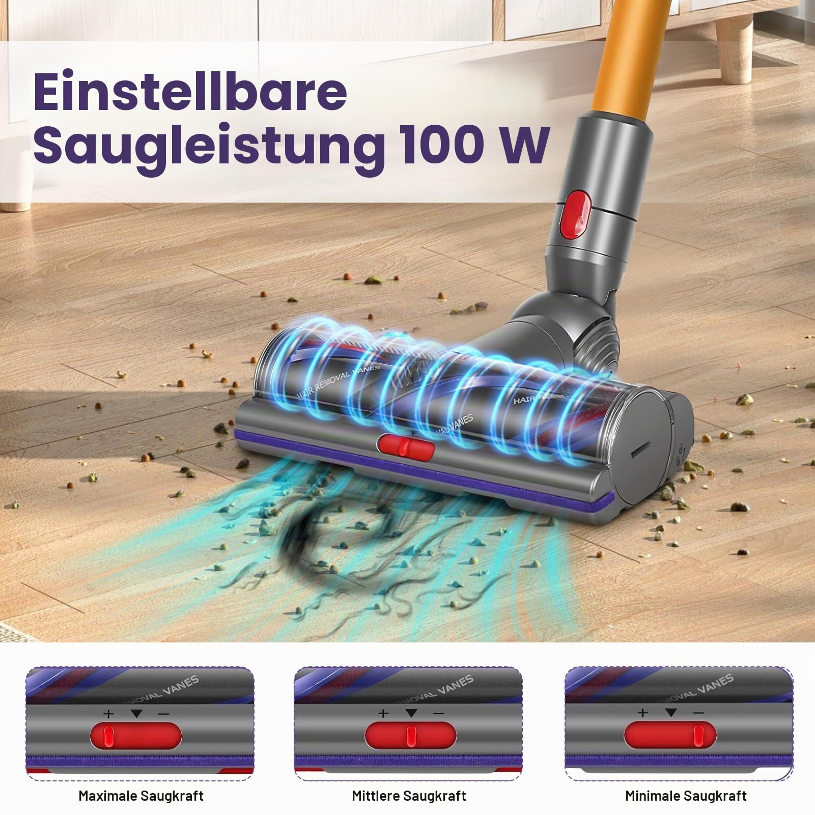 Bürstenkopf Hohes Drehmoment für Dyson V7 V8 V10 V11 V15 Gen5 Detect