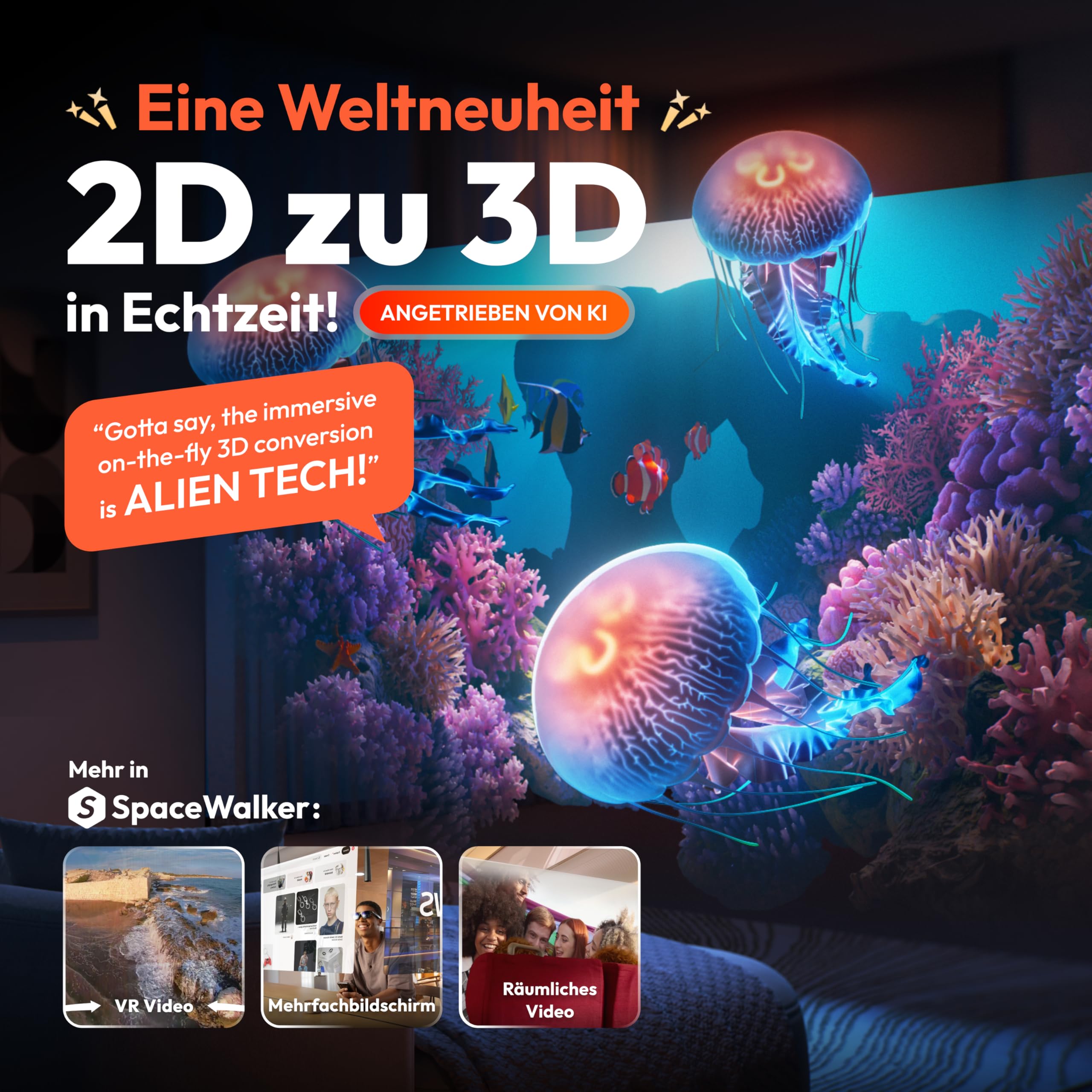 VITURE Pro XR/AR Brille, 135“ 120Hz 1000Nits, Harman Audio, elektrochromer Film, 3D Brille kompatibel mit iPhone 17/16/15/Android/Mac/PC/Steam Deck (Mattschwarz)