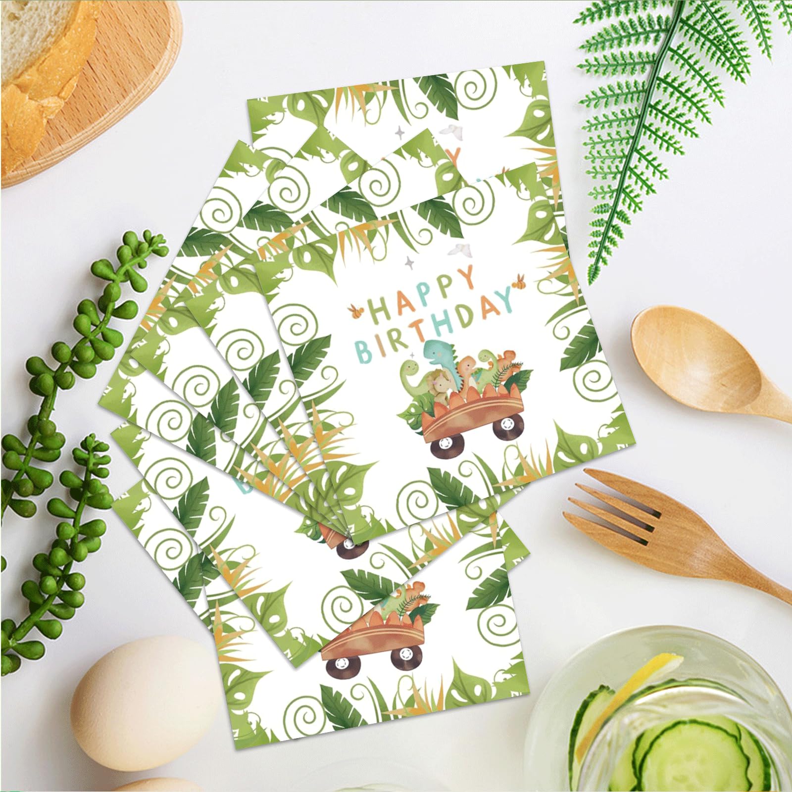 Set 20 papieren servetten Dino party