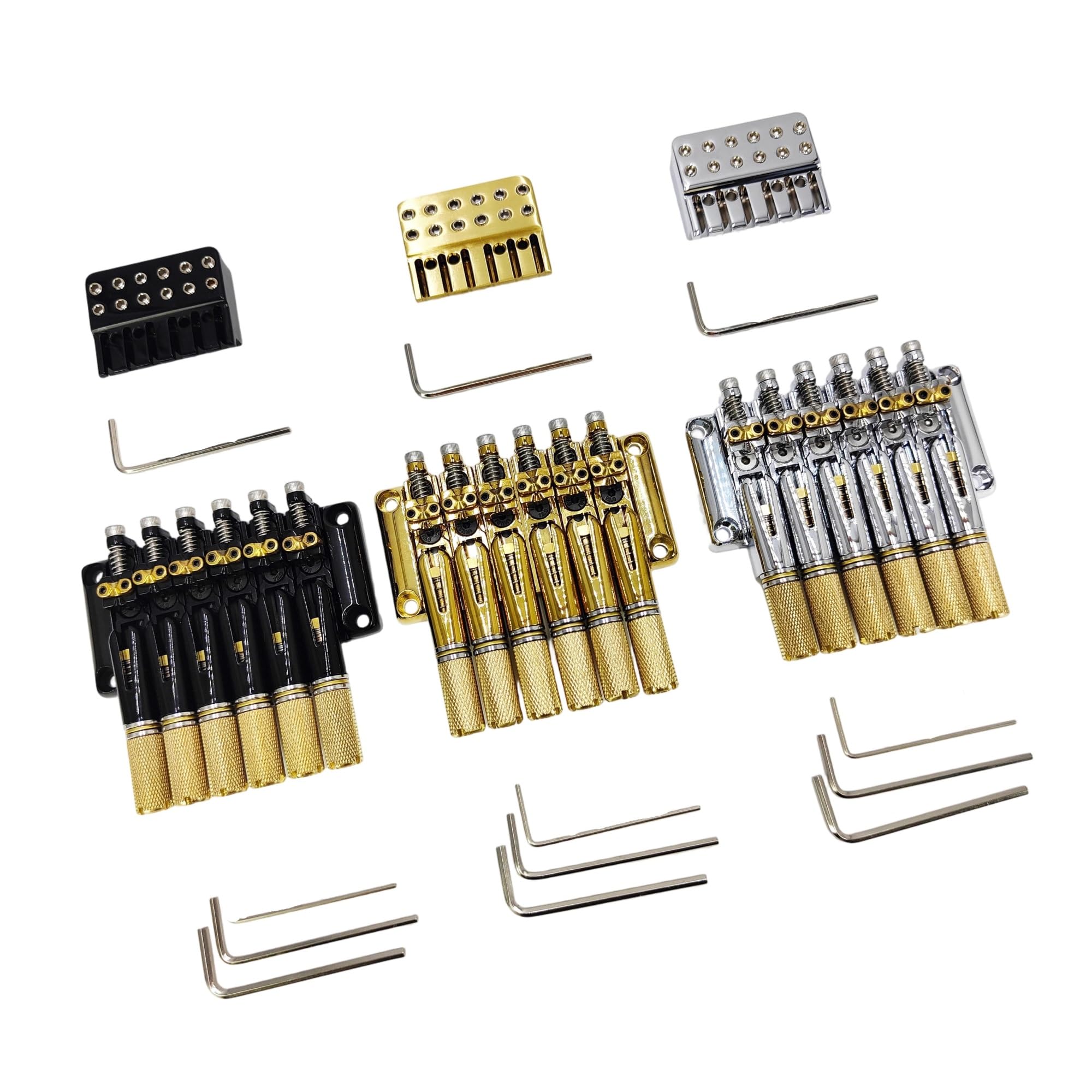 Guitarra Eléctrica Sin Cabeza Con Puente De Bloqueo Accesorios Profesionales Pieza Trasera De Latón De 6 Cuerdas | Puente de guitarra(Type 1)
