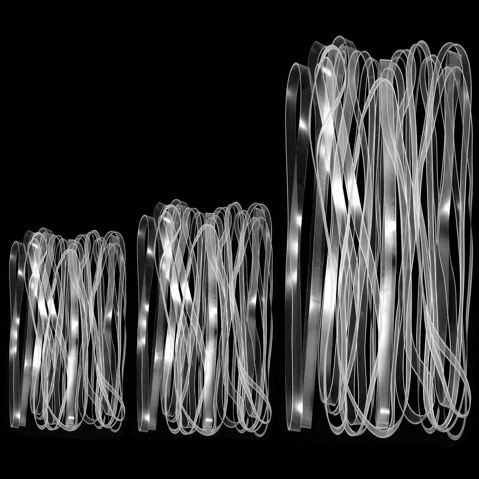 150PCS Clear Rubber Bands for Crafts, Transparent TPU Rubberband