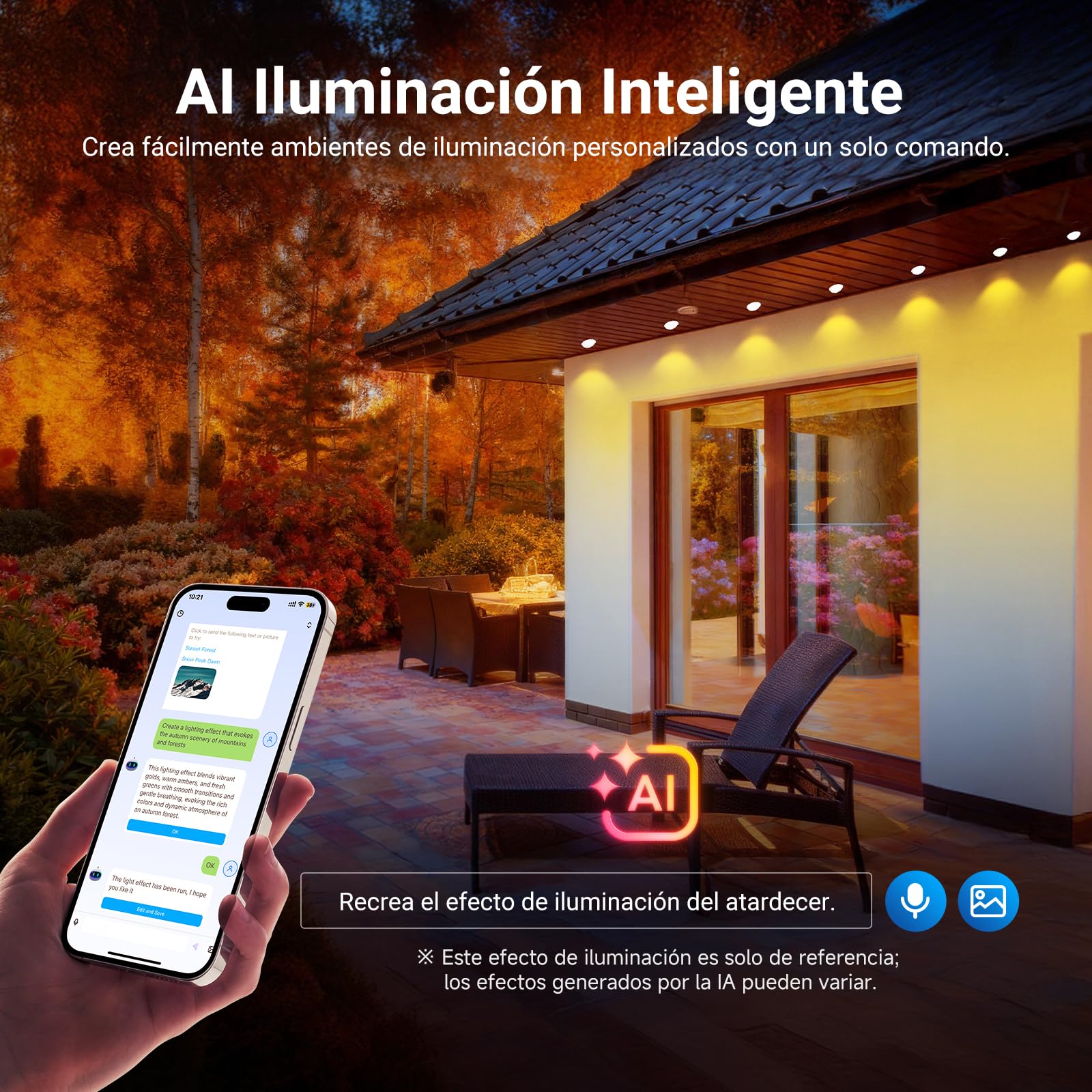 NEEWER Guirnalda Exterior Permanente 96ft RGB IC Blanco Frío Cálido Control App,60 Luces LED IP65 Impermeable 50+ Escenas Decoración Navidad Compatible Alexa ，NR02
