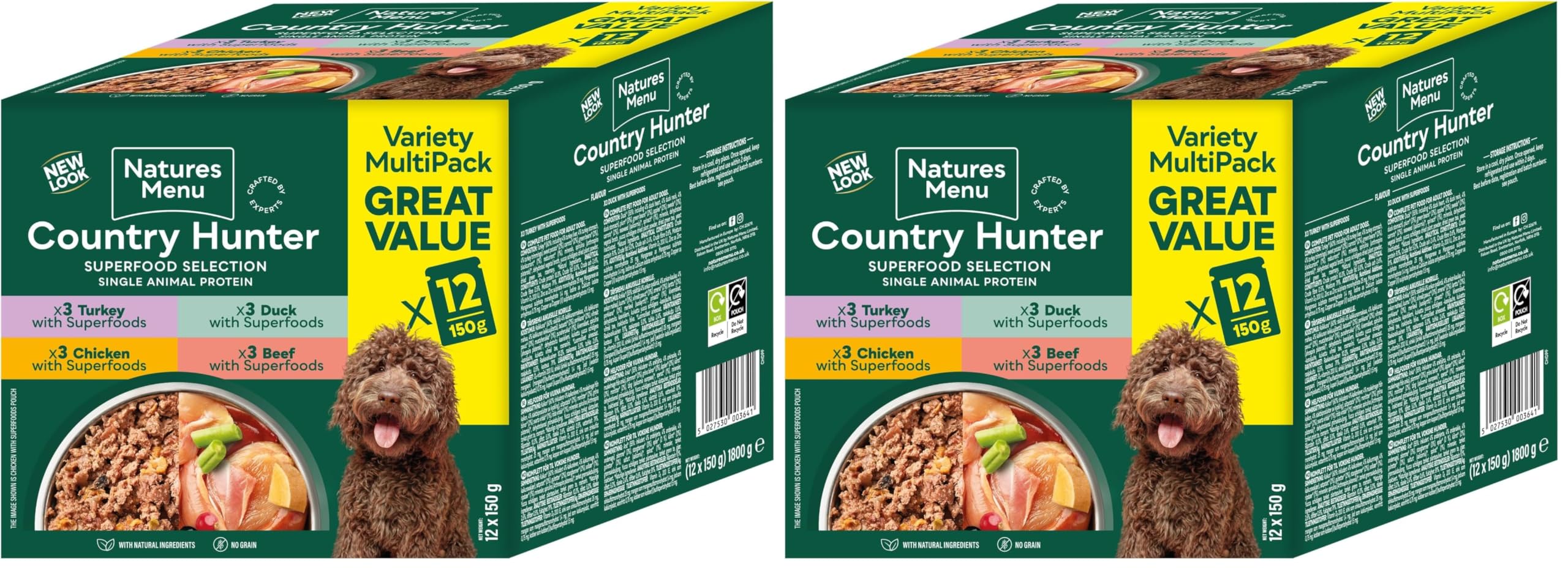 Country Hunter Natures Menu Natures Menu Superfood Selection Pouches for Dogs (12x 150 g) — view 6