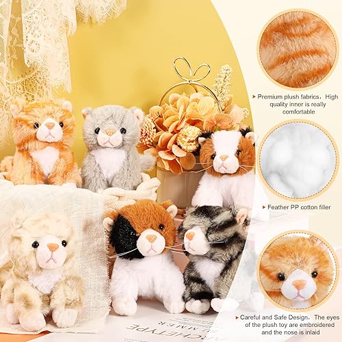 Miniatura 4 de Leitee 16 animales de peluche de 5 pulgadas a granel, varios lindos animales de peluche para mascotas, pequeños animales de peluche para Halloween,