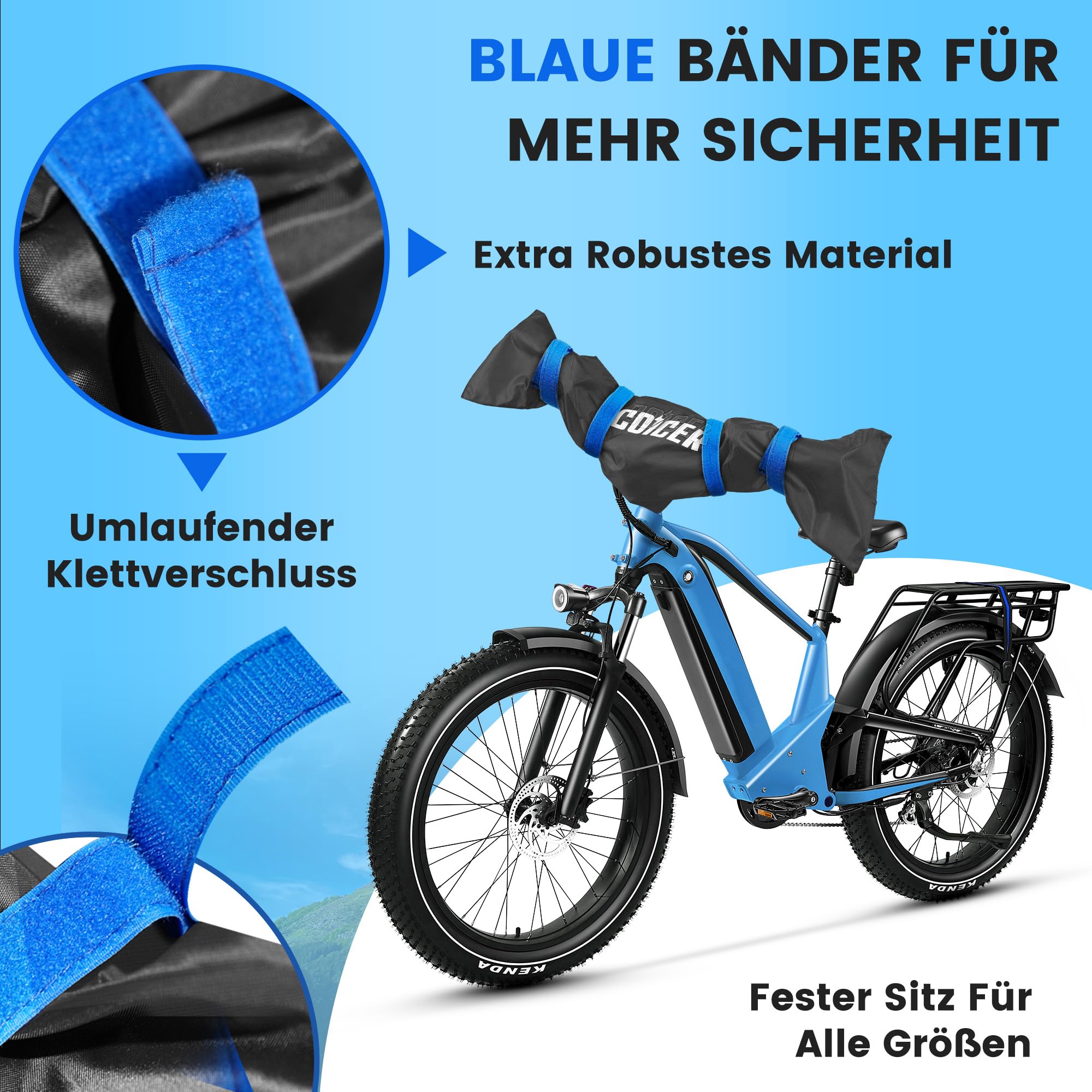 Coicer 2er Pack Lenkerschutzhülle Ebike Transportschutz Fahrrad Zubehör Fahrradabdeckung Wasserfest Feuchtigkeits- und Staubgeschützt Fahrrad Abdeckung