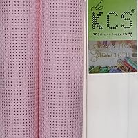 Vista 89 de KCS 2 piezas de tela de costura de algodón Aida de punto de cruz de 15 x 18 pulgadas (blanco antiguo, 14 unidades)