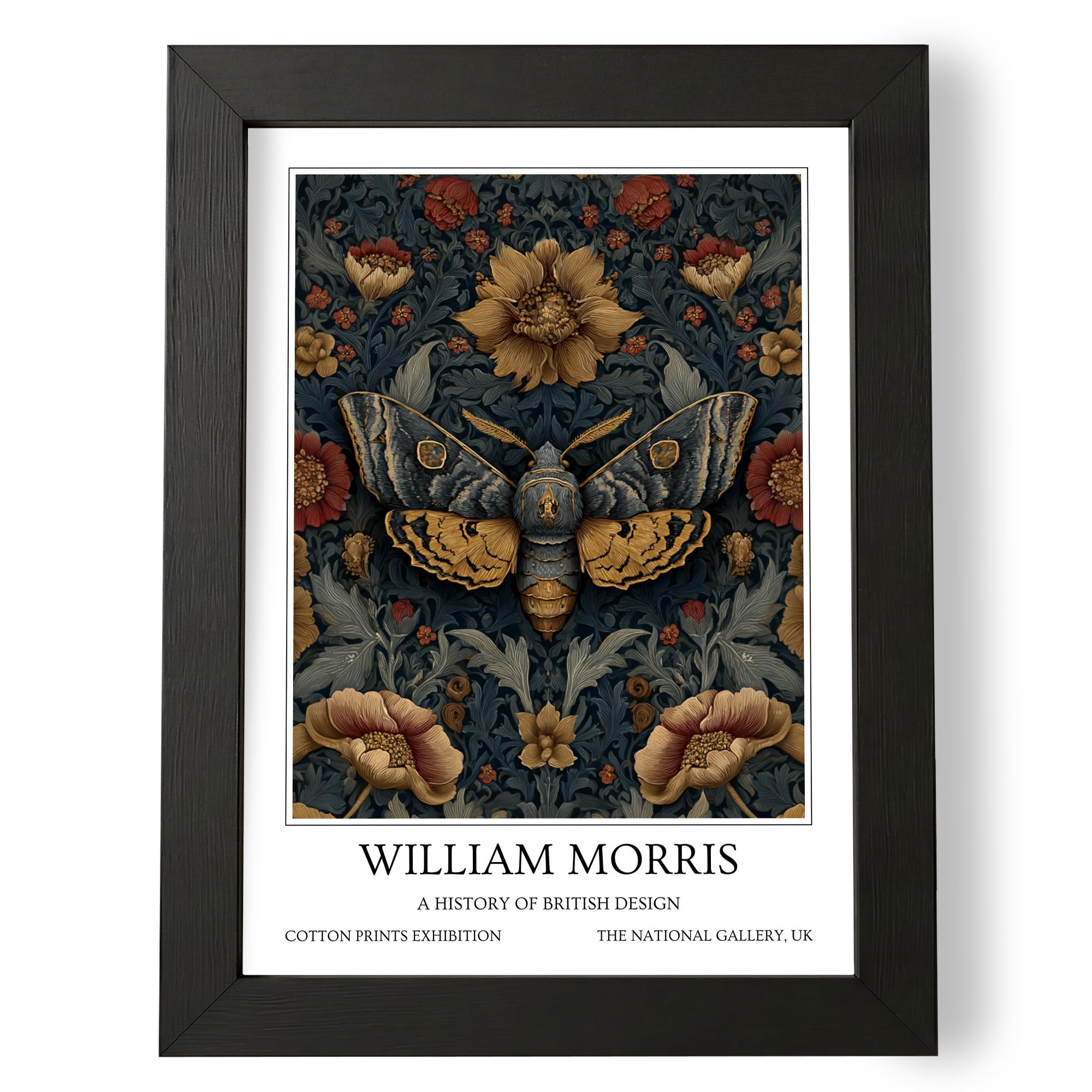 Fans Favourites William Morris - Vintage Art Noevua British Prints, Botanical Wall Art, A History of British Design Collection (Dead Head Moth, A4, Unframed) — image 1