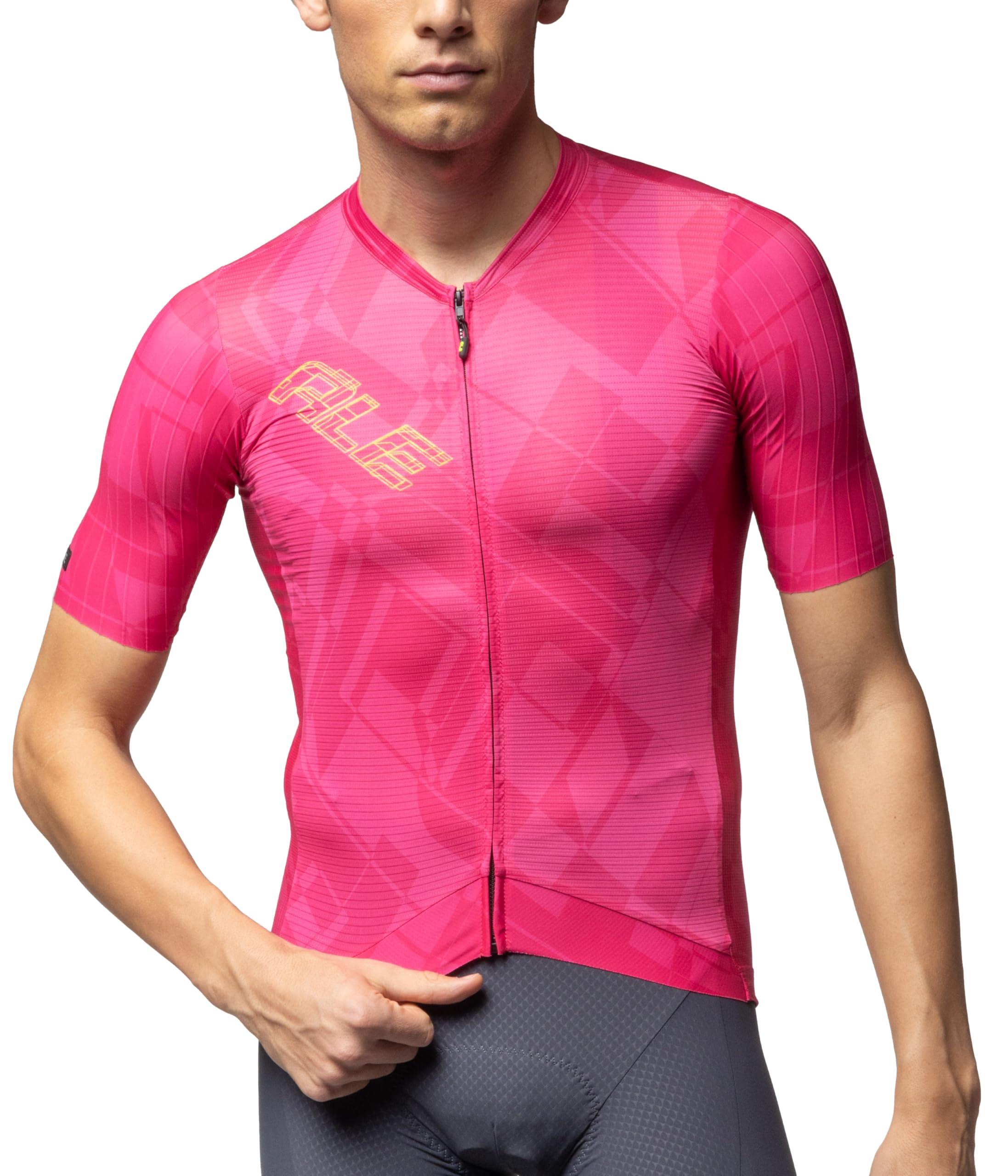 Alé Cycling Men's PR.E Schema Short Sleeve Cycling Jersey, Fuchsia, XXL