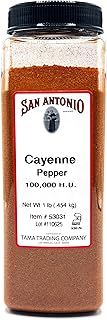 San Antonio Brand 16 Ounce Premium Ground Cayenne Pepper Powder 100K HU,...