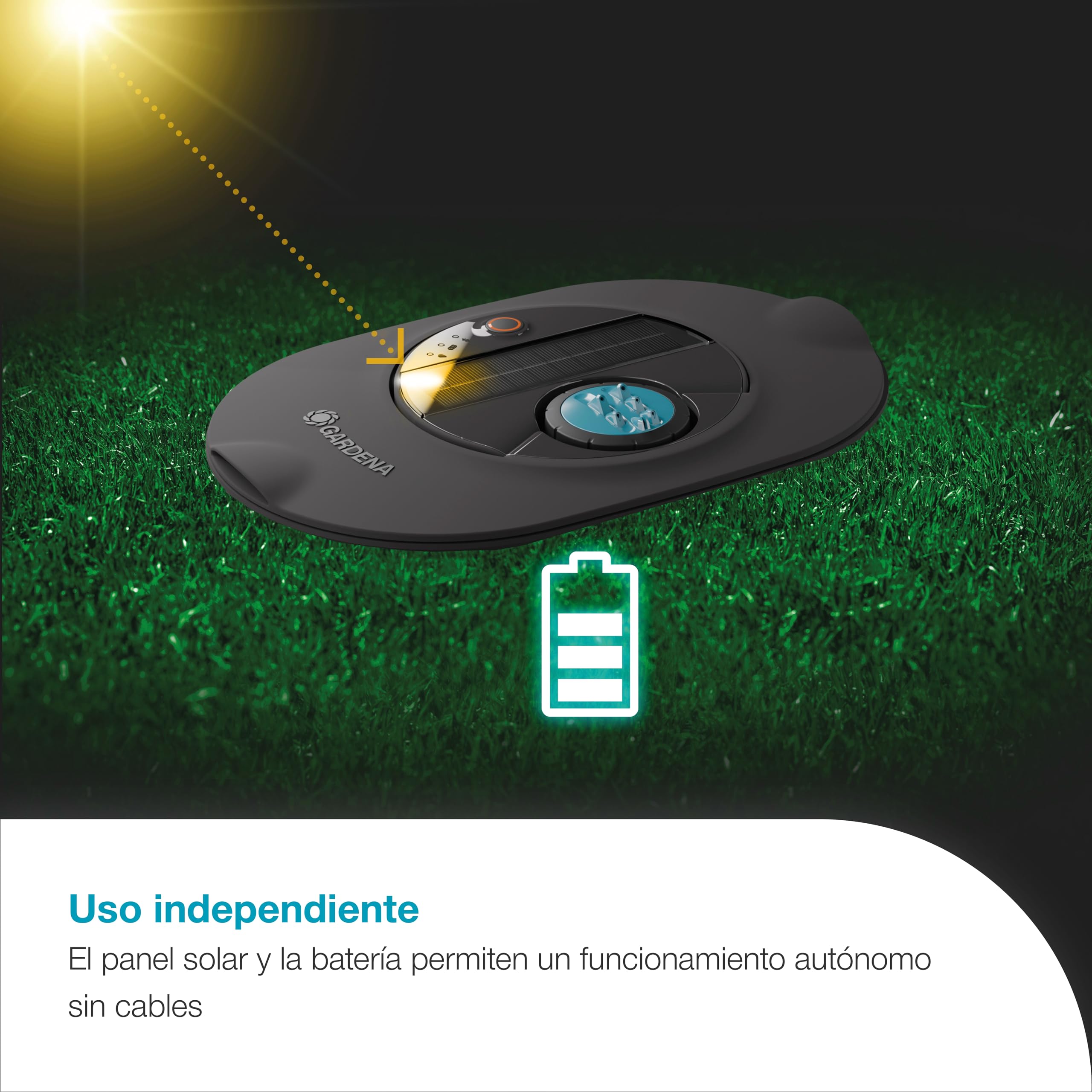 Gardena AquaPrecise Sistema de riego por tuberías: Ahorro de Agua, riego preciso para césped de hasta 320 m², Control Bluetooth, fácil instalación (16001-20)