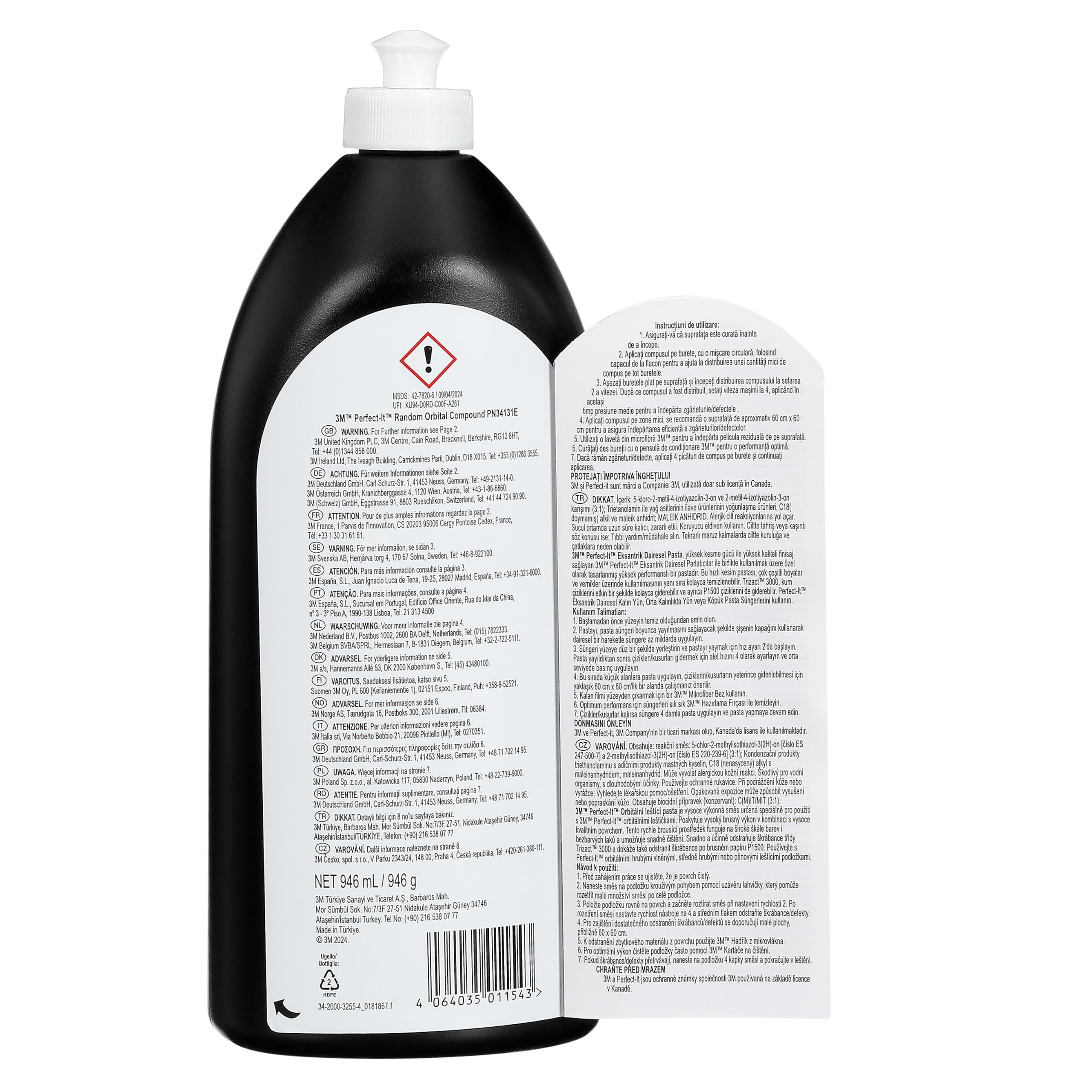 3M Perfect-It Liquide de polissage pour système roto-orbital, 946 ml, 34131E