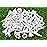 NorthPointe 1  Plastic Golf Tees - Short Tees for Irons, Par Threes, Hybrids, and Driving Range - Pack of 50 or 100 Bulk in High Visibility White Durable Plastic (50, Combo Shamrock & Flag, 1 1/2)