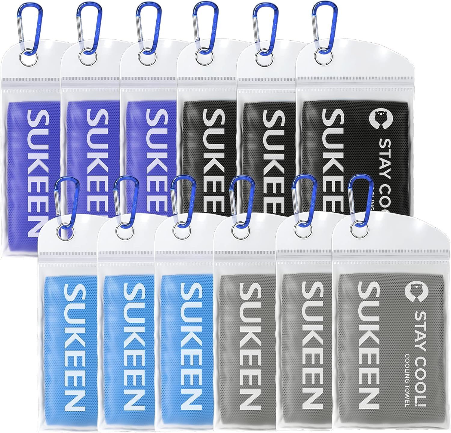 Sukeen 8 Pack Cooling Towels(40"x12") for Neck and Face, Sweat Cooling Rags — Amazon image 9
