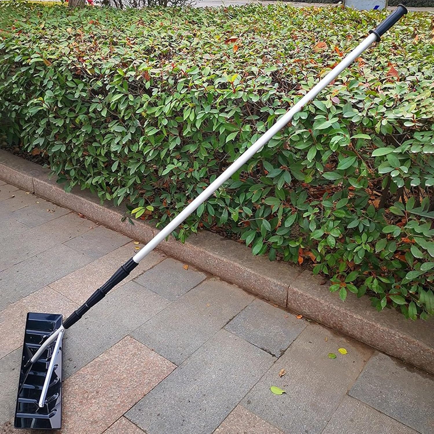 Telescopic Roof Snow Rake with Wheels & Slide – Lightweight 6.2-21 ft Snow Removal Tool for Pitched Roofs – Effective Snow Scraper & Shovel for Easy Use