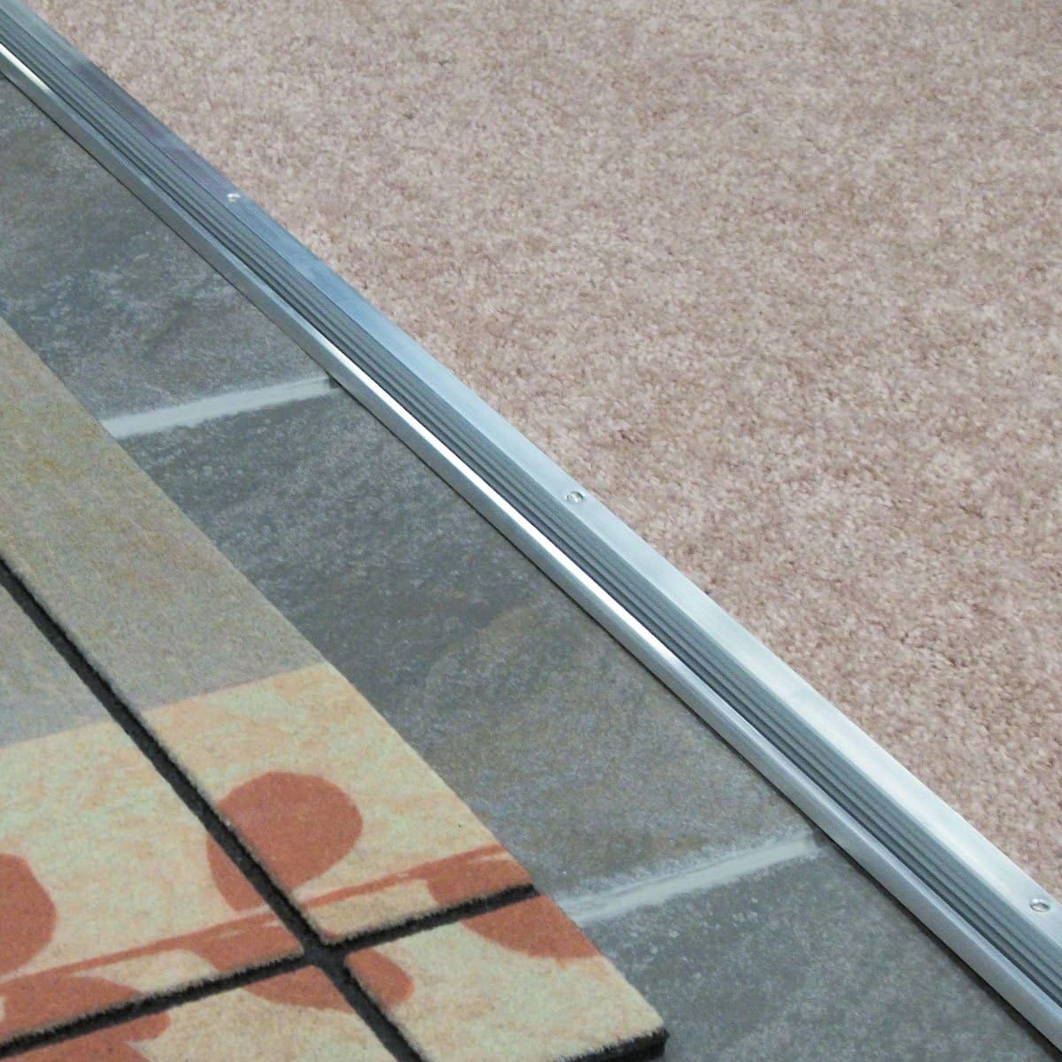 M-D Building Products 8243 M-D 0 Low Mini Heavy Duty Threshold with Replaceable Vinyl Insert, 36 in L X 1-3/8 in W, x 1-3/8" W x 7/16" H, Aluminum - Door Thresholds - 