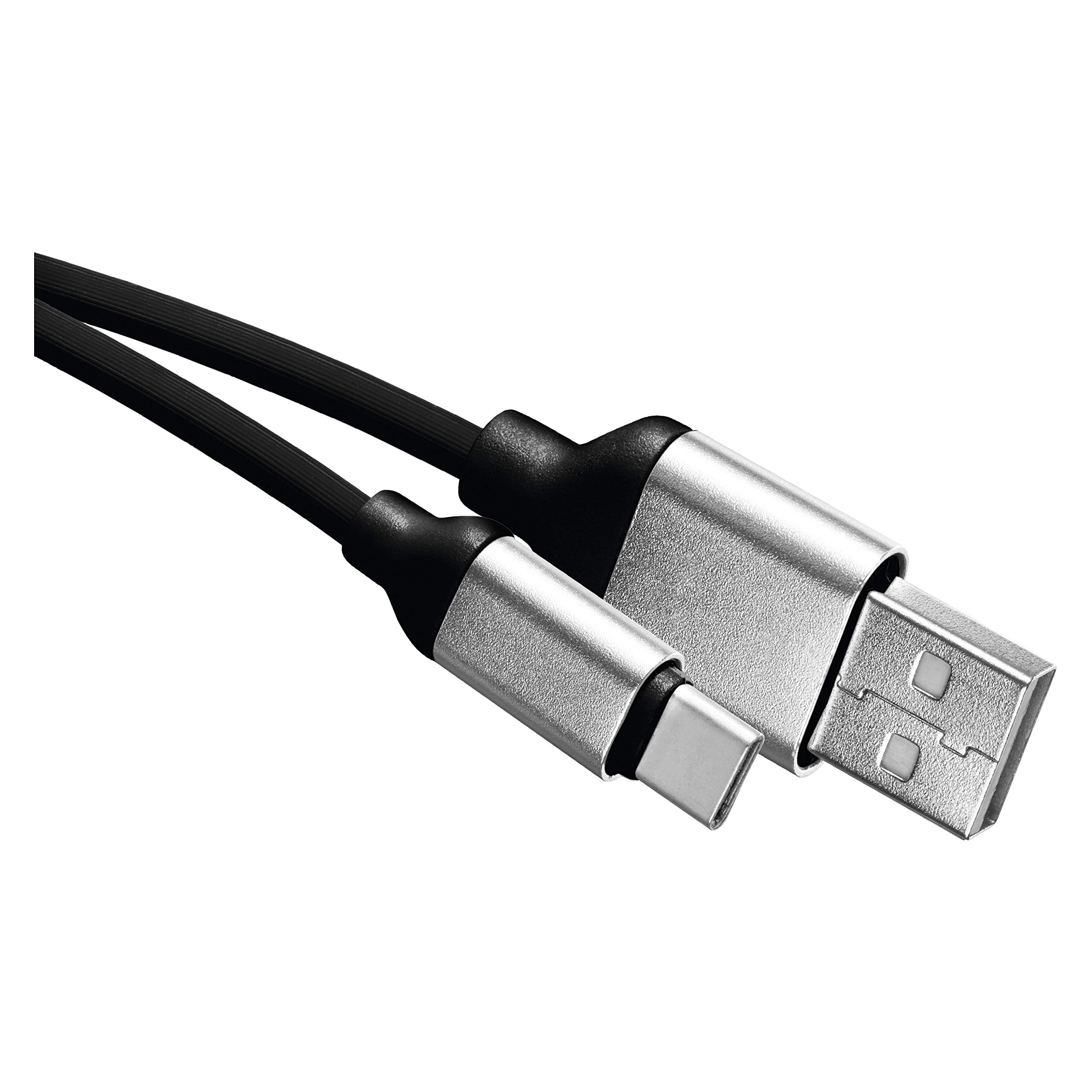 EMOS USB-C Schnelladekabel auf USB 2.0, Quick-Charge 2,4 A Ladekabel Typ C für Schnelladen und Datenübertragung 480 Mbit/s, 1 m, schwarz