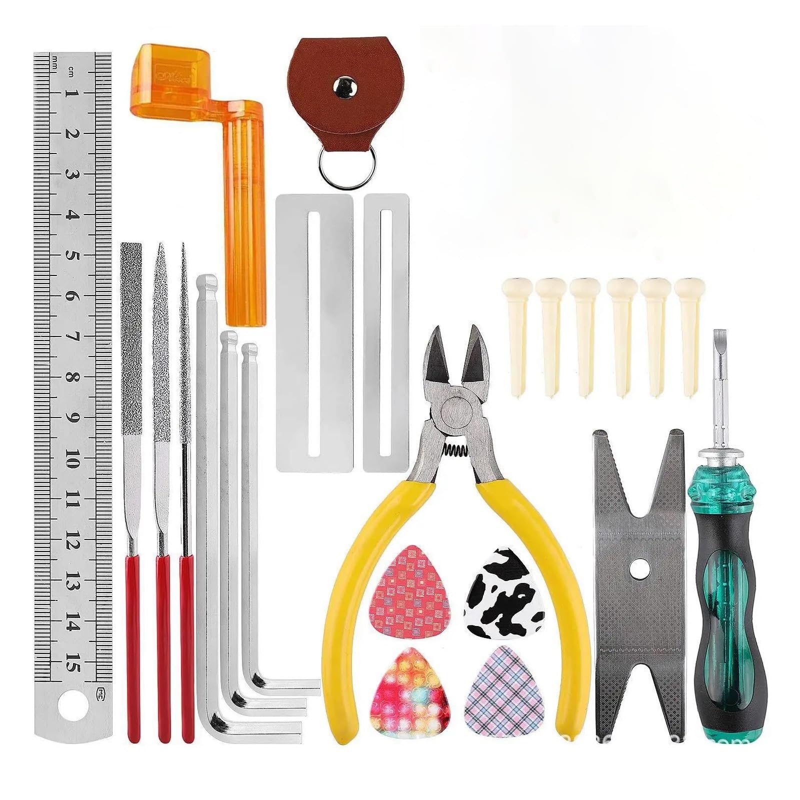 Werkzeuge für den Gitarrenbau Gitarren-Reparatur-Werkzeug-Set, Elektrische Akustikgitarre, Reparatur, Wartungswerkzeug, Zubehör-Set