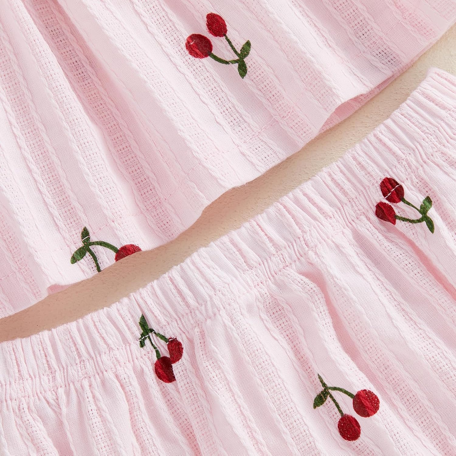 Thorn Tree Infant Girl Clothes Baby Outfits Sleeveless Strap Dress Tops Bloomer Shorts Bow Headband 3Pcs Summer - Image 6