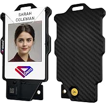 Premium Carbon Fiber Yubikey 5 NFC Badge Holder Holds 4 Cards, USA Made