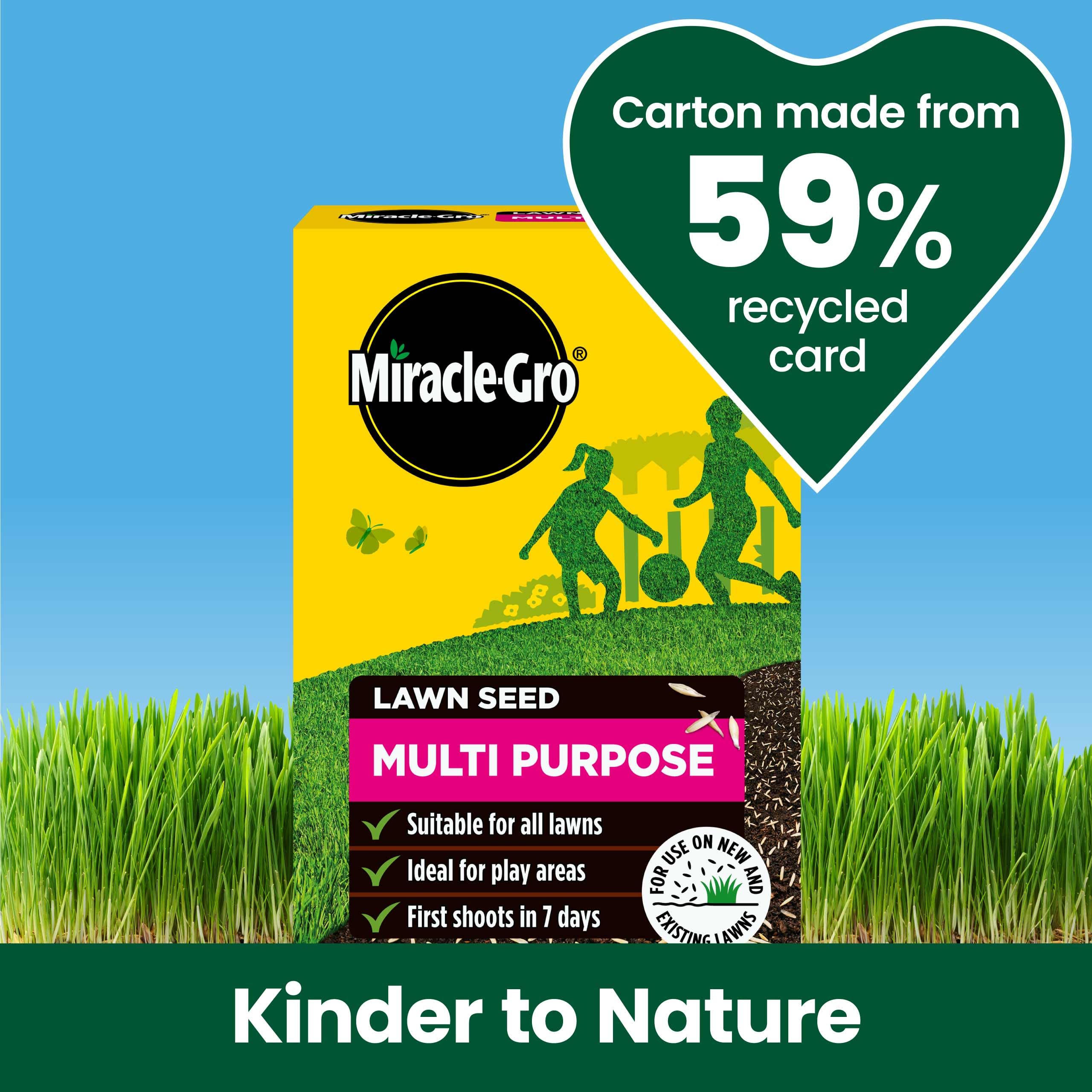 Miracle-Gro Multi Purpose Lawn Seed, Child & Pet Friendly, Coverage 33m2, 1kg Box — view 4