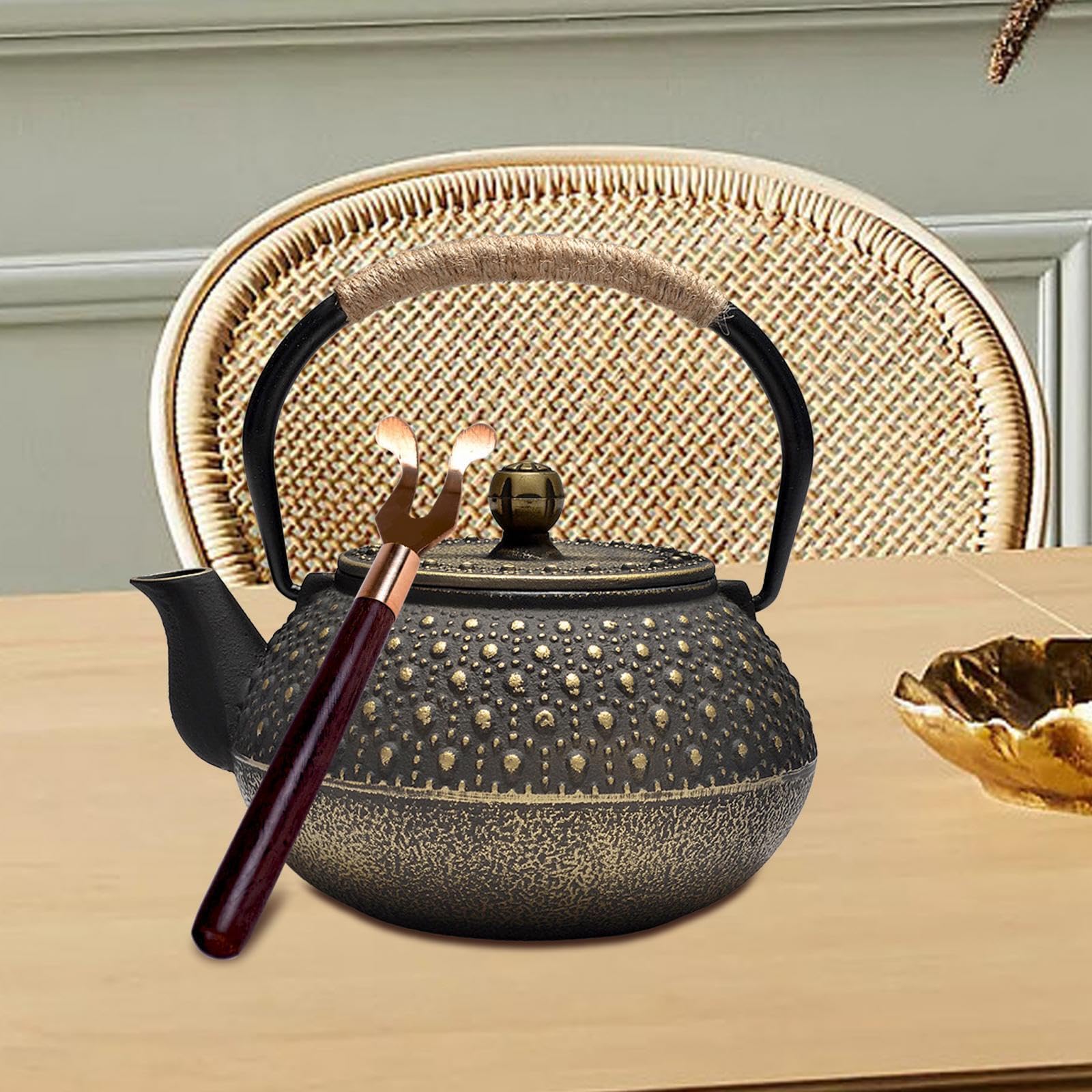 Tetera japonesa para estufa, esencial para hervir agua caliente. Regalo para los amantes del té. Disfruta de infusiones de hierbas y frutas. Tetera