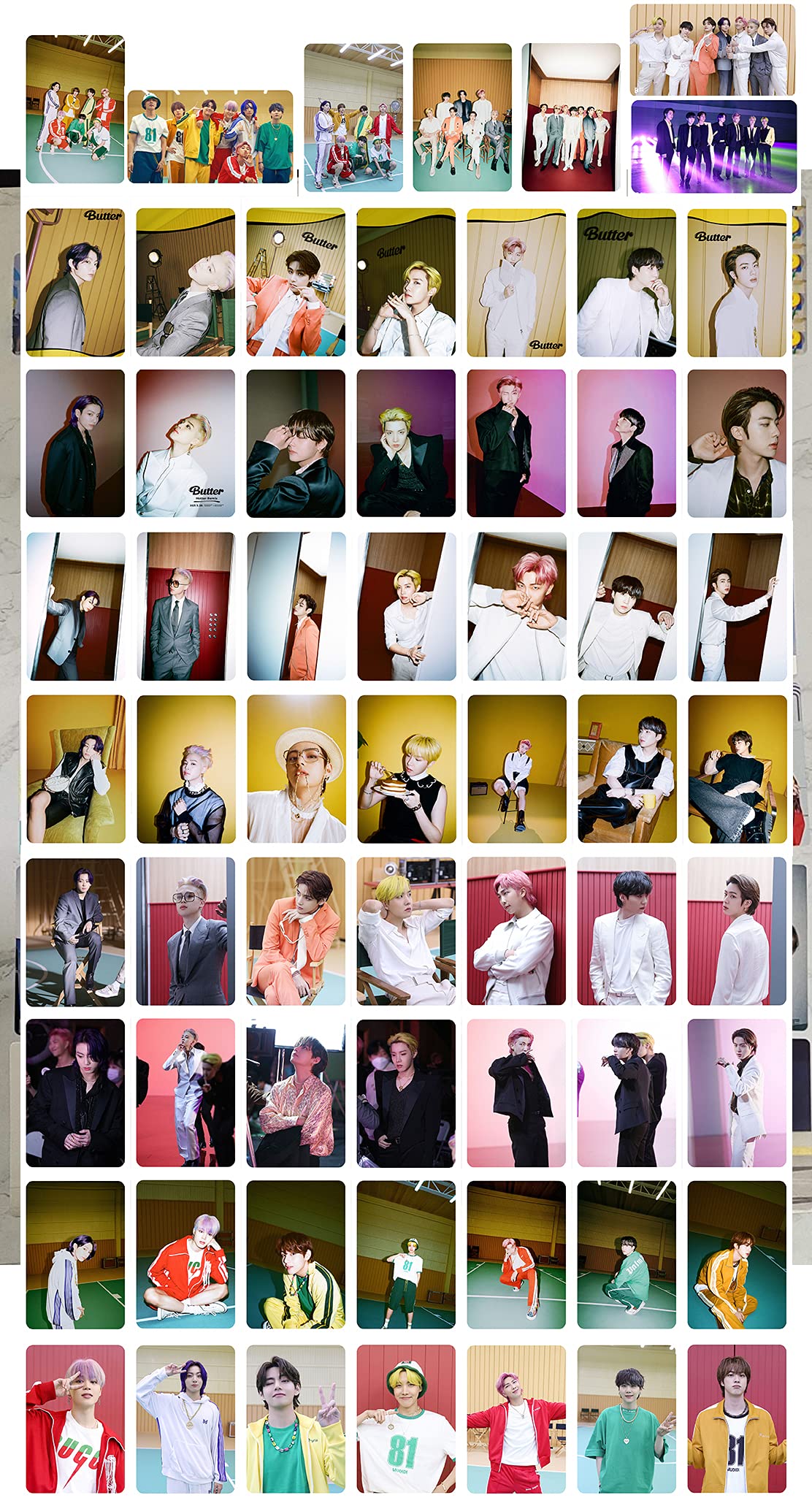Buy BTS Butter photocard New Album 56 Premium All Photocards Set Bangtan Boys Lomo Cards Gifts