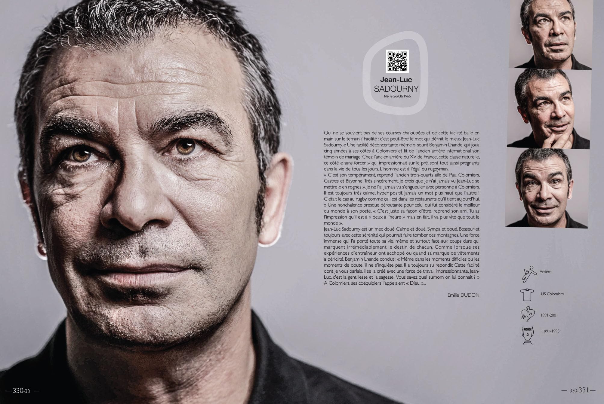 Gueules du Rugby I 2023 Joueurs - Tome 1 | Portraits des Légendes du Rugby Français | Édition Collector avec Interviews Exclusives et QR Codes