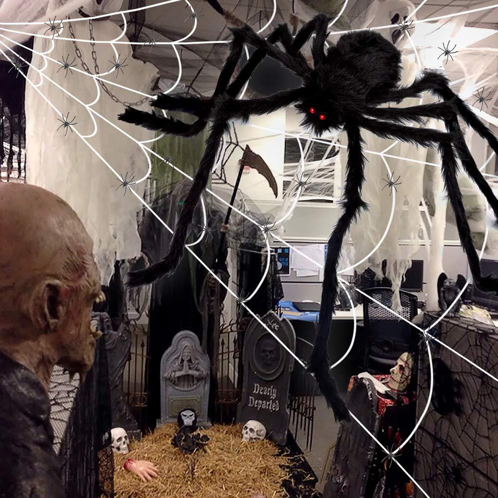 Trójkątna pajęczyna na Halloween, Halloween, Halloween, dekoracja pajęczyna