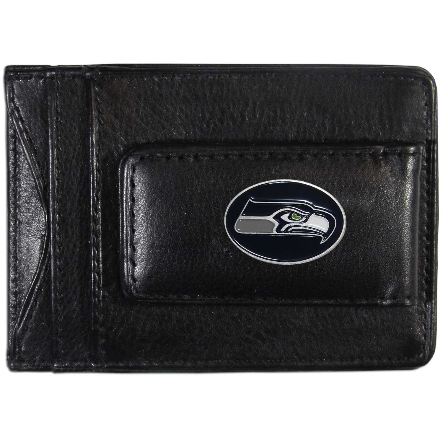 NFL Leather Money Clip Cardholder