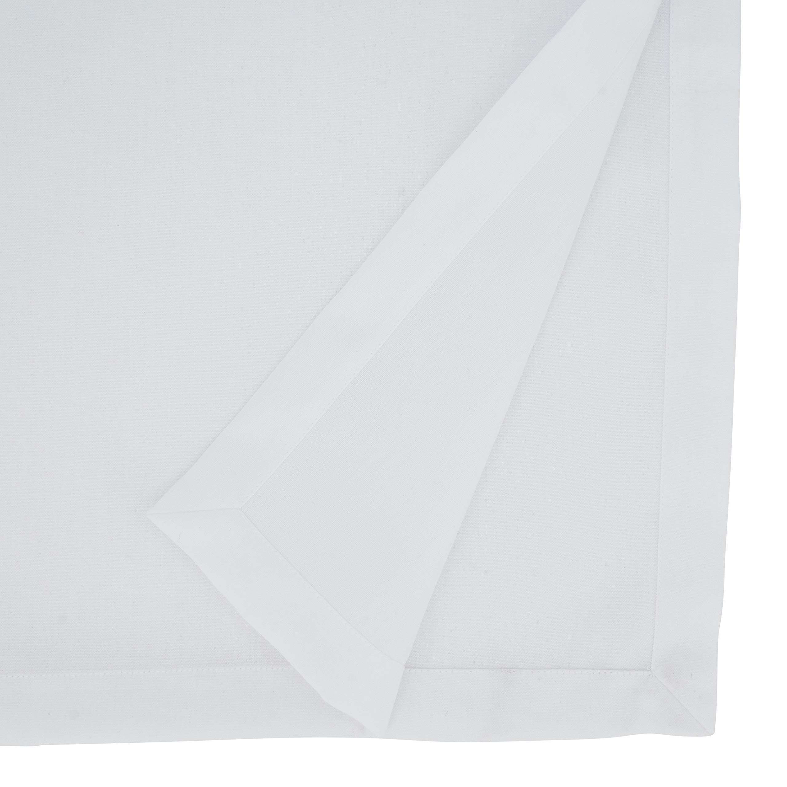 SARO LIFESTYLE 321.W1672B Ivoryline Collection - Camino de mesa para uso diario, 100% poliéster, color blanco