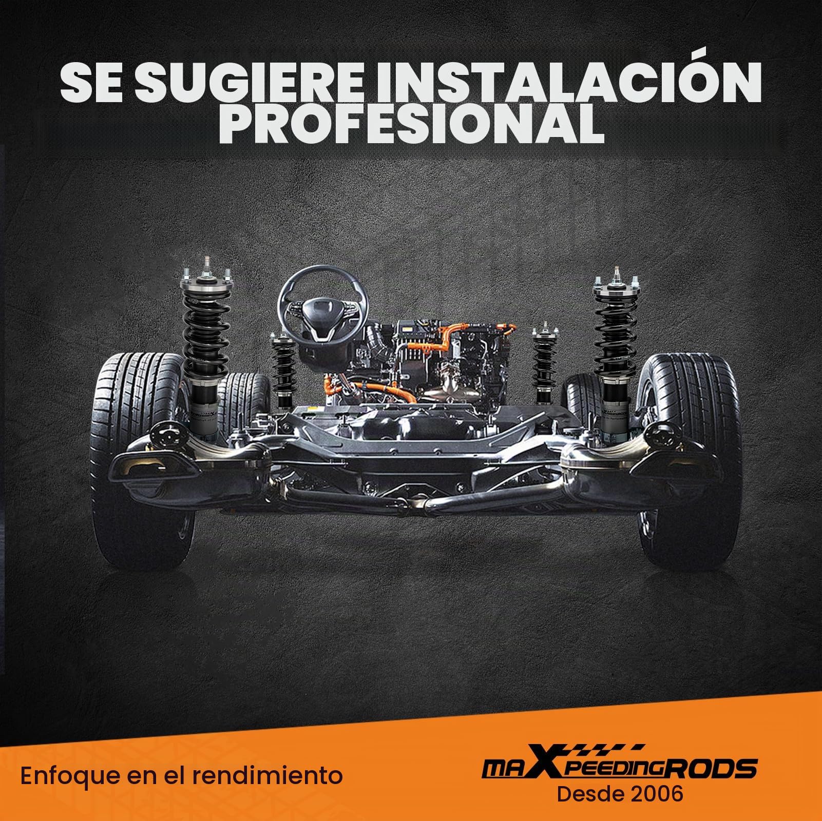 maXpeedingrods 4x Coilover Regulable de 24 Niveles, Amortiguador para Honda Civic 5th Integra 3rd Civic Del Sol para Acura Integra, Suspensión Roscada con Muelle Kit Completo de Resorte Helicoidal.