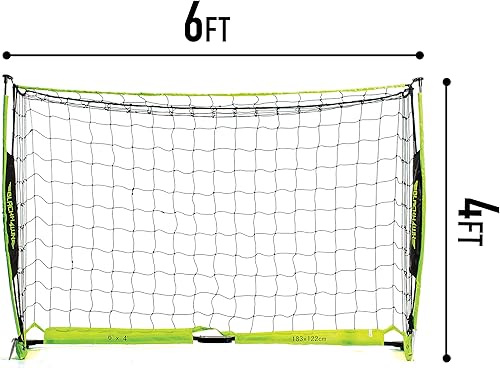 Miniatura 7 de Franklin Sports Portería de fútbol de lujo Blackhawk - Redes de fútbol plegables para interiores y exteriores - Portería de fútbol portátil para