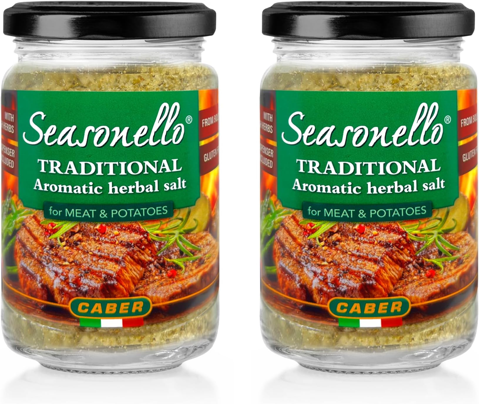 Seasonell Traditional Aromatic Herbal Sea Salt | Italian Sea Salt For All Your Dishes, 10.58 oz (Pack of 2).