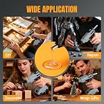 WORKPROX Cordless Hot Glue Gun, 20V Rechargeable Full-Size Glue Gun Kit with 20pcs Glue Sticks, 90min Runtime, 2Ah Battery, USB-C Charging Cord, Smart Power-Off for DIY Crafts, Repair, School Projects