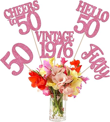 Miniatura 44 de 15 piezas de centro de mesa de feliz cumpleaños 13 palos oficiales para adolescentes vintage 2012 Hello 13 centros de mesa de flores palos saludos a