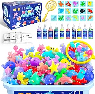 Sponsored You’re seeing this ad based on the product’s relevance to your search query.Learn more about this advertisement Hot Bee Magic Water Gel Children's Toy from 4 5 6 7 Years DIY Magic Jelly Elf Kit Aqua Gelz Set 10 Colours 8 Double-Sided Shapes Birthday Gift for Girls Boys 4 5 6+ Sea Animals & Animal Figures